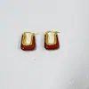 Moda Europeia e Americana para Exportação Brincos Acrílicos Elegantes Retrô em Formato de U para Outono e Inverno para Mulheres Brincos de Luxo Acessível de Alta Qualidade