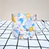 Taza de Leche de Vidrio para Niñas Estilo Japonés, Segura para Microondas, Estampado de Dibujos Animados, Taza para Desayuno con Cereales y Yogur