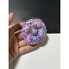 Tela de Microfibra Estampada Elegante de 6.6cm Flor Camelia Flor Pequeña Fragante Joyería Flor para Zapato Broche de Solapa Pinza para el Cabello Broche