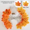 Nuevas luces de cadena LED de hoja de arce transfronterizas para Navidad y Acción de Gracias, luces con forma de hoja de arce y calabaza, luces decorativas para fiestas al por mayor