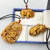 Colgante de Calavera de Ojo de Tigre Natural Pixiu para Hombres y Mujeres, Hebilla de Seguridad Buda Guanyin Colgante de Zorro Joyería