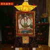 Pintura Decorativa Thangka de Xizang Sala de Buda Servir Mil Manos y Mil Ojos Gran Paraguas Blanco Buda Thangka Retrato de Buda Pintura Colgante