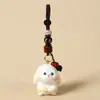 Chaveiro Pingente Escultura em Madeira Artesanal Doze Signos do Zodíaco Pingente de Corrente para Bolsa Ano do Coelho Presente de Aniversário para Amigo Fofo