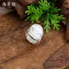 Anillo elástico con forma de pétalo blanco mate irregular para mujer, de alta gama, simple, con diseño de flor blanca, para cruzar fronteras