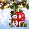 Nuevo Colgante Decorativo Plano de Acrílico Transfronterizo para Festival Navideño Adorno para Árbol de Navidad Decoraciones Navideñas para el Hogar