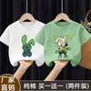 Roupas Infantis Camiseta de Manga Curta para Meninos 2026 Novas Roupas de Verão Crianças Médias e Grandes Verão Manga Curta Algodão Puro Estilo de Verão para Meninos Top t