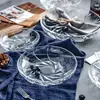 Prato de frutas placa de vidro transparente placa criativa moderna sala de estar simples ins prato de frutas secas prato de lanches uma geração de cabelo