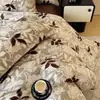 Juego de Cama de Terciopelo Leche para Conejos Madre y Cría Clase A Estilo Manta de Cama Cuatro Piezas Myllard Alto Gramaje Engrosado Cálido de Invierno Juego de Cuatro Piezas
