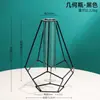 Ornamento de Vaso Geométrico de Ferro Simples Escandinavo Decoração de Casa Transparente de Vidro Vaso para Flores Secas