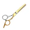 Conjunto de Tesouras para Corte de Cabelo Transfronteiriço, Ferramenta Doméstica de Corte de Cabelo em Aço Inoxidável, Tesouras Finas Planas para Autocorte