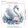 Adesivo de Parede Cisne de Diamante de Cristal Overover Fc1812 2025 Removível e Antiestático, Disponível para Envio Internacional
