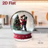 Impresión Plana Transfronteriza 2D Plano Rotación de 360 Grados Escena de Nieve Casa de Pingüinos Decoración de Escritorio Interior y Exterior Festival