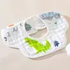 Baberos para Bebé al por Mayor, Baberos de Algodón Puro Clase a para Saliva, Baberos de Gasa de Seis Capas, Baberos Absorbentes de Pétalo para Bebé