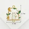 Fabricante de guirlanda de balanço de desenho animado, acessórios de animais de gato, fábrica atacadista, liga de metal, gota de óleo, acessórios de joias DIY