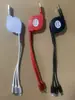 En Stock Comercio Exterior Cáscara Blanca Retráctil Tres en Uno Logo de Regalo Cable de Datos Transfronterizo Tres en Uno Cable de Carga Rápida Venta al por Mayor