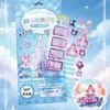 Nuevas pegatinas luminosas Sanrio Jenga 3D en relieve para decoración de escenas, pegatinas decorativas de dibujos animados de cristal tridimensional para cuadernos