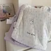 Colcha de Verano Linda de Frijol de Dibujos Animados, Colcha de Verano de Algodón Tejido de Leche, Colcha Fresca de Seda para Aire Acondicionado, Colcha Delgada para Dormitorio de Estudiante