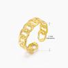Anillo de conexión de anillo de bobina de cadena caliente transfronterizo europeo y americano para hombres y mujeres, anillo abierto de acero de titanio, joyería de moda con personalidad, venta al por mayor