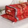 Funda de almohada Palace con hebilla de satén Funda para relleno de almohada Funda de almohada cuadrada Brocado Estilo chino Almohada Ajenjo Trigo Sarraceno Seda Sintética