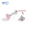 Aretes de Titanio F136 con Circonita Cúbica 5A Engastada en Garras, Tornillos para Hélice Auricular, Accesorios de Joyería para Piercings de Aleación de Titanio G23