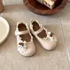 Zapatos de piel para niños, zapatos planos de dibujos animados, zapatos estilo ballet, zapatos de princesa, nuevos zapatos para niñas primavera y otoño 2026, suela blanda, zapatos para conducir