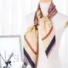 Estilo K Lenço Quadrado 90 Elegante Seda de Imitação Sarja Feminina Decorativo Lenço de Seda Feminino Toque de Seda DIY Lenço Fino de Seda