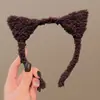 Faixa de cabeça de desenho animado para lavar o rosto para mulheres, nova faixa de cabeça de pelúcia 2026 para maquiagem, presilha de cabelo fofa, elástico de cabelo, acessório de cabeça
