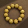 Pulsera Seiko de Sándalo Dorado Natural 108 Cuentas Nianfo Cadena de Mano para Hombres y Mujeres Pan Wen Juego Accesorios Antiguos