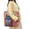 Bolsa Grande de Gatos Lienzo Jacquard Bordado de Algodón y Lino Vintage Bolso de Hombro Gran Capacidad Bolso de Mano Casual