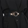 Em estoque Cinto com Fivela de Metal Feminino Ins Decorativo Terno Casaco Vestido Cintura Elástico Esticável Cintura Fina Selo
