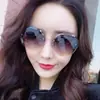 Nuevas Gafas de Sol Sin Marco Multilado Estilo Coreano Modernas Cara Redonda Retro Estilo Harajuku Gafas de Sol Personalizadas Modernas Envío Gratis C