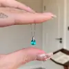 Collar Minimalista de Plata S925 con Zirconia Gota de Agua Paraíba para Mujer, Estilo Vintage de Lujo Ligero, Popular en Xiaohongshu