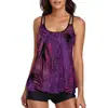 Traje de baño nuevo para mujer de Amazon transfronterizo con control de abdomen, Tankini combinado con shorts, Traje de baño de dos piezas