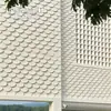 Techo Exterior Tienda Cultural y de Turismo Cerámica Espumada Patrón de Escamas de Pez Tablero Hueco Forma Irregular Muro Cortina Tablero Decorativo Personalizable