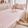 Sábana bajera de algodón para estudiante, funda de cama de una sola pieza, dormitorio, protector de colchón estampado, cobertura completa, nuevo modelo 2026 cama