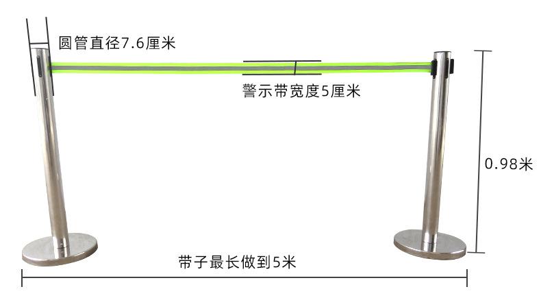 不锈钢伸缩围栏