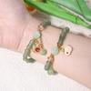 Nova pulseira de bambu estilo chinês Imitação de estilo nacional Dongling Jade Festival Pulseira de cintura alta Templo de área cênica Pulseira de fivela segura quente