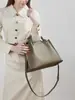 Bolso de Piel de Vaca de Primera Capa, Bolso de Mano de Gran Capacidad, Bolso Cruzado Sencillo, Nuevo Bolso de Piel Genuina para Mujer Estilo Coreano 2026 para Viajes