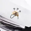 Pegatinas creativas personalizadas para coche, laptop y equipaje con expresión de sorpresa de perro y gato, meme lindo y divertido
