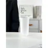 Vaso de Vidrio Esmerilado de Gama Alta Transparente para Bebidas Hogareñas, Taza de Leche y Jugo, Taza de Café, Vaso para Bebidas Largas
