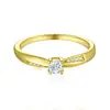 Anillo de plata con baño de oro de 18k, circón dorado, para mujer, lujo ligero, alta gama, anillo de boda de plata de ley, anillos