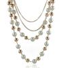 Joyería Vintage Collar con Colgante Multielemento de Perlas para Mujer Cadena Versátil Herrajes Cadena para Suéter 2024 Nuevo Diseño de Flor