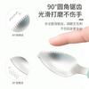 Colher Infantil de Alto Valor Estético, Colher Raspadora Dupla Face de Aço Inoxidável, Utensílio de Silicone para Alimentação Complementar de Bebê, Colher para Purê de Frutas, Novo Estilo Chinês