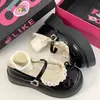Zapatos Mary Jane Negros con Lazo Dulce 2025 Otoño Nuevos Retro de Suela Gruesa para Aumentar Altura Lolita Zapatos Pequeños de Piel para Mujer