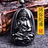 Colgante de Obsidiana Natural, Estilo Étnico Doce Signos del Zodíaco, Ocho Santos Patronos, Obsidiana Buda del Nacimiento