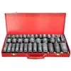 1/2 polegada 35 peças de soquete pneumático conjunto completo DT Conjunto de soquetes longos e curtos soquete pneumático 27 peças soquete pequeno para pistola de ar