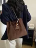 Nueva colección de invierno: bolso de hombro moderno y minimalista, gran capacidad, adecuado para estudiantes, para ir al trabajo y para el uso diario; bolso estilo retro