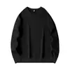 Sudadera de Algodón Pesado con Forro de Vellón Plata Zorro para Hombre, 420g, Nuevo Estilo Otoño e Invierno, Forrada de Vellón y Engrosada para Calidez, Camiseta Base de Otoño