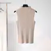 Top Plissado Versátil Miyake Feminino Sem Mangas Verão Novo Slim-fit Emagrecedor Camiseta Colete de Gola Vertical para Usar por Cima