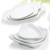 Kaibaiya prato criativo imitação de porcelana melamina Prato de hotel restaurante plástico branco irregular prato de lanche comercial